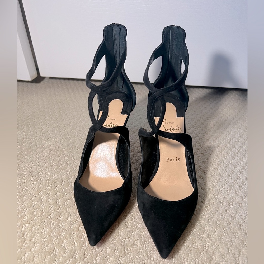 Christian Louboutin black high heels size 8.5 (38.5)